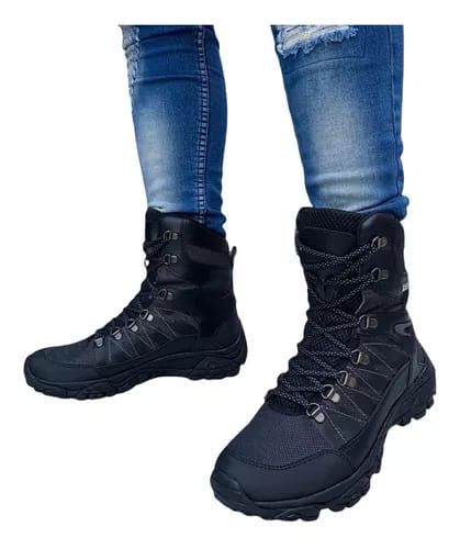 Bota Táctica Negra Outdoor - Resistencia y Comodidad en Cada Paso 🥾