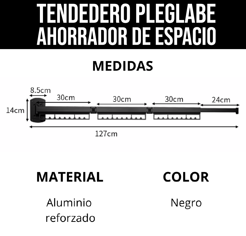 Tendedero 3 Brazos plegables